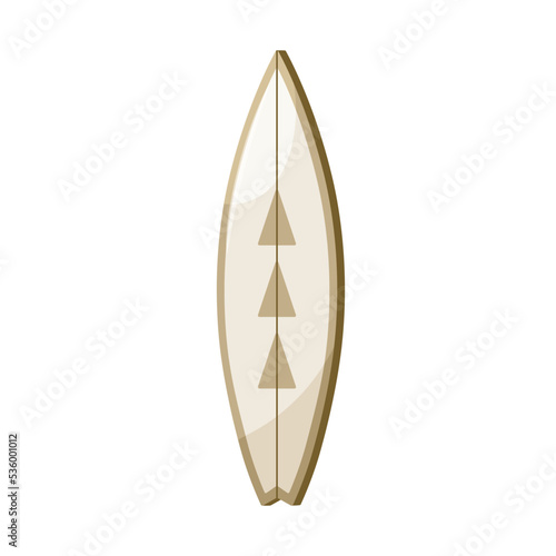 Tow-in type of long surfboard. Beach summer longboard, pointy surf board. Wat...