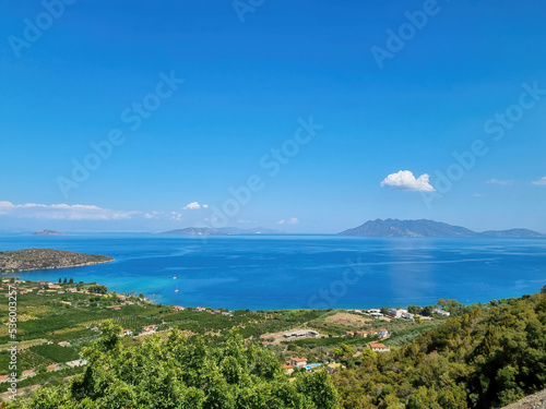 Coastline by the sea of Nafplio town in Greece