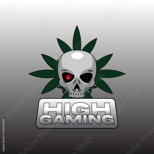 Weed e-sports Gaming Mascot Logo vector eps 10 format