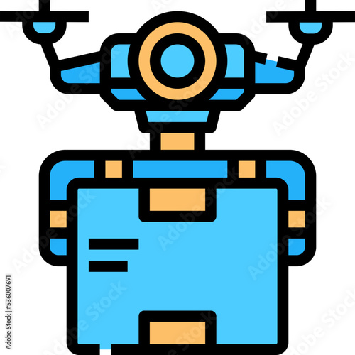 Drone delivery icon symbol element