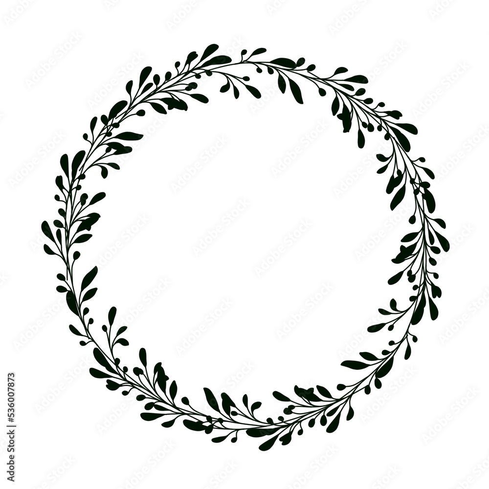 Floral wreaths, botanical hand drawn element. Design for wedding invitation and greeting card Floral wreaths, botanical hand drawn element. Design for wedding invitation and greeting card