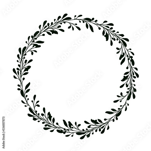 Floral wreaths  botanical hand drawn element. Design for wedding invitation and greeting card