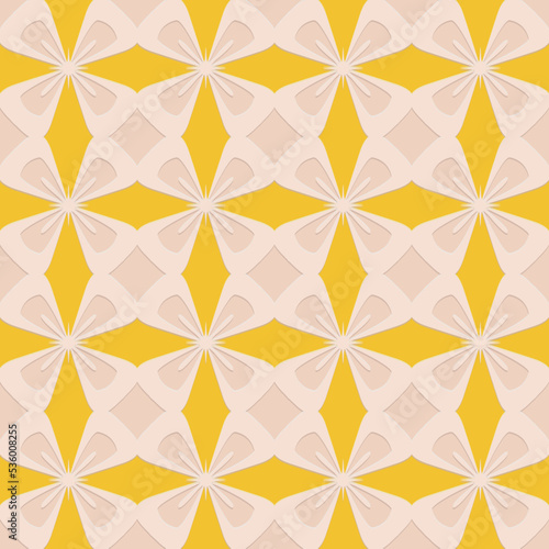 Seamless pattern in arabic beige yellow orange background for design  vector illustration