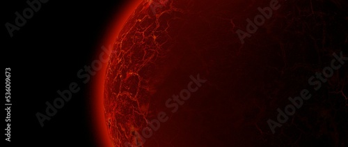 3D illustration of an alien planet.