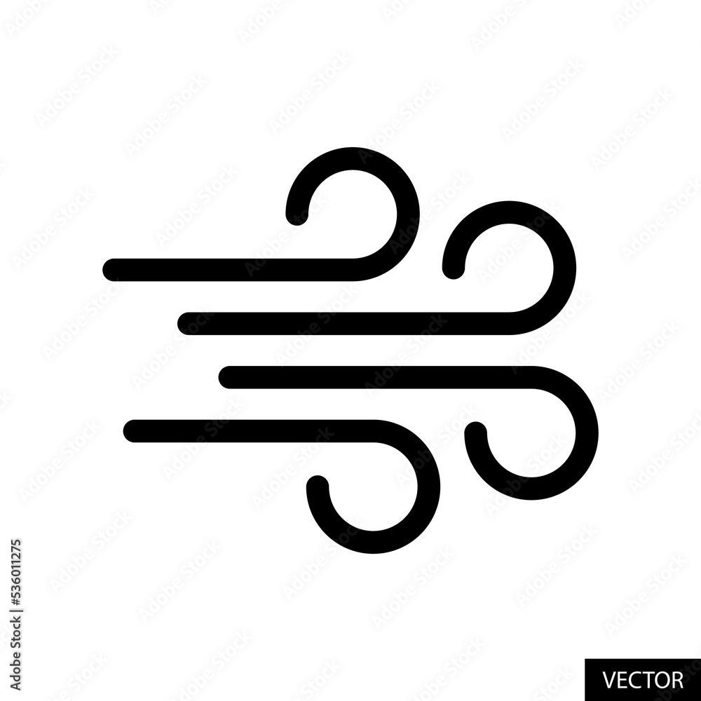 Air icon in line style design for website design, app, UI, isolated on white background. Editable stroke. Vector illustration. Air icon in line style design for website design, app, UI, isolated on white background. Editable stroke. Vector illustration.