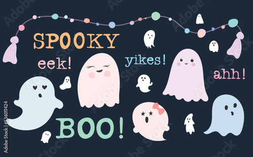 Vector of the cute ghost bungle