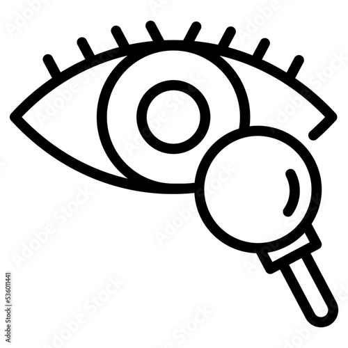 Premium outline icon of eye checkup 