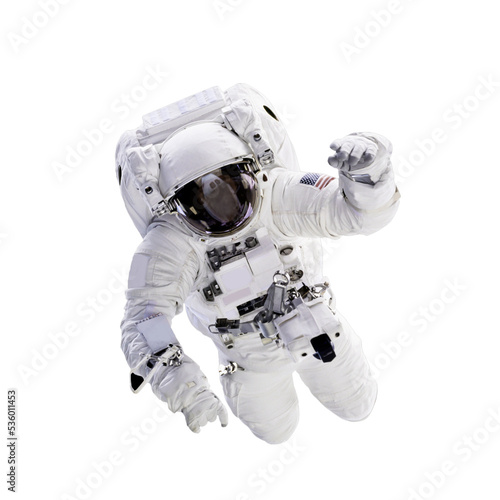 Papier peint Astronaut floating in space isolated on transparent background -  Elements of th