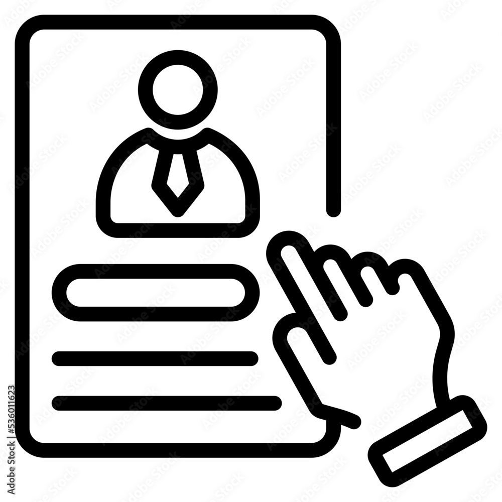 A select candidate outline icon design A select candidate outline icon design