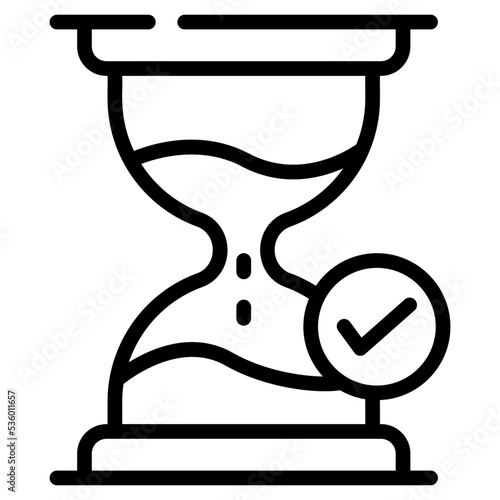 An icon of duration line design 
