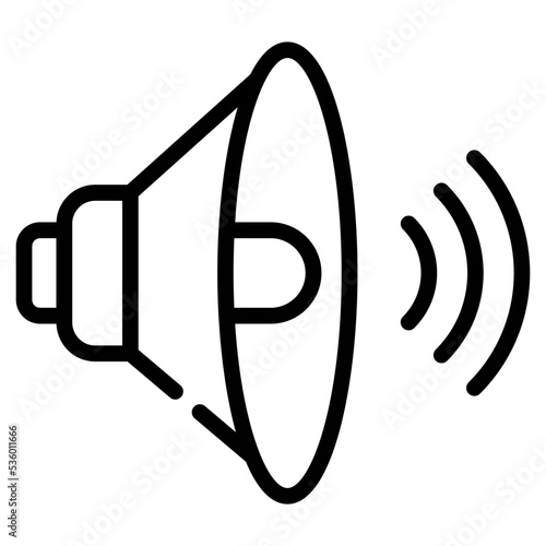 A loudspeaker line editable icon design 