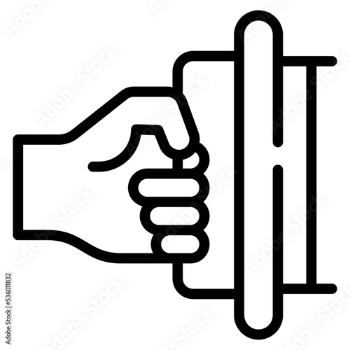 Modern line icon of a pull