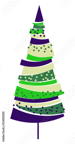 Geometry Christmas tree Isolated transparent image
