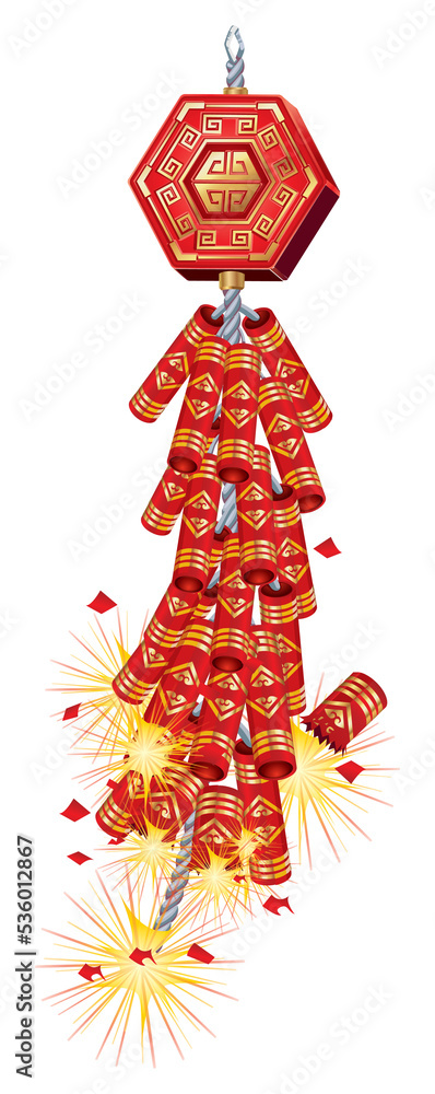 Naklejka premium Fire Cracker Chinese.