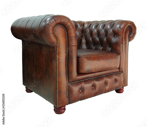 Classic leather armchair