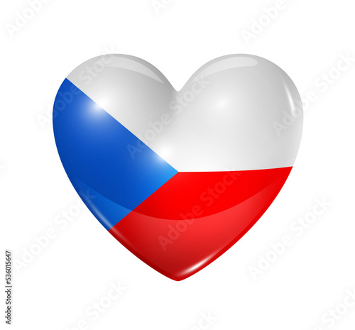 Free Download Love Czech Republic, heart flag icon - GFXLoad