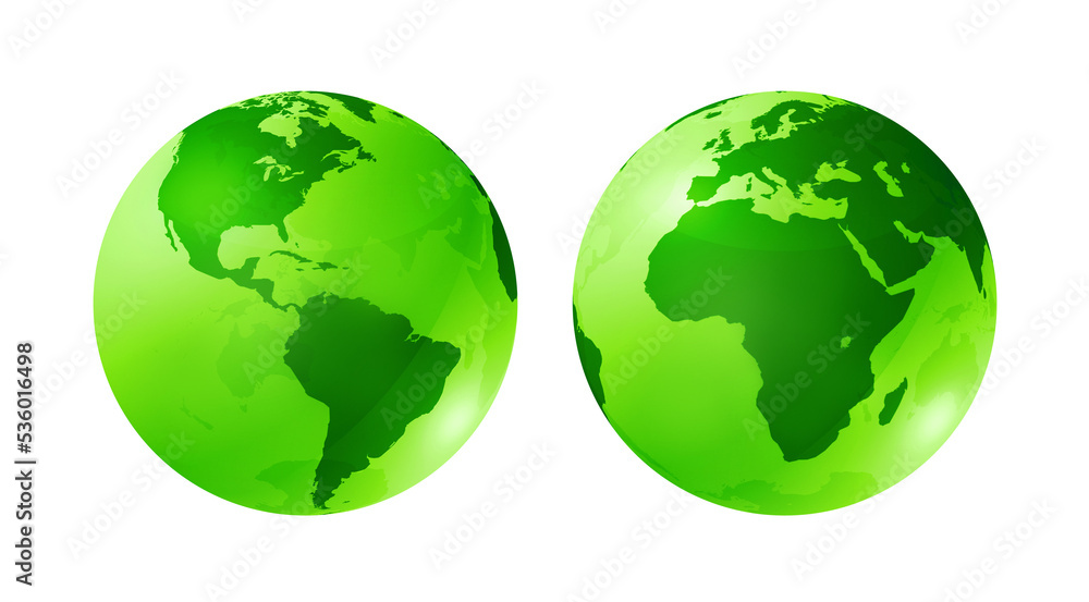 Obraz premium green glossy globes
