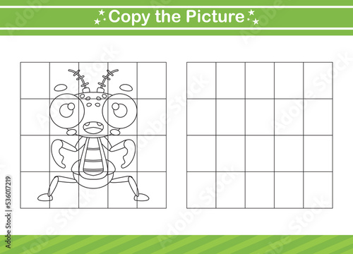 copy the picture Educational game for kindergarten and preschool.worksheet game for children