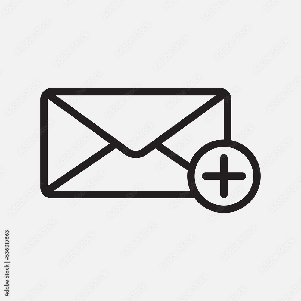 New email icon in line style, use for website mobile app presentation New email icon in line style, use for website mobile app presentation