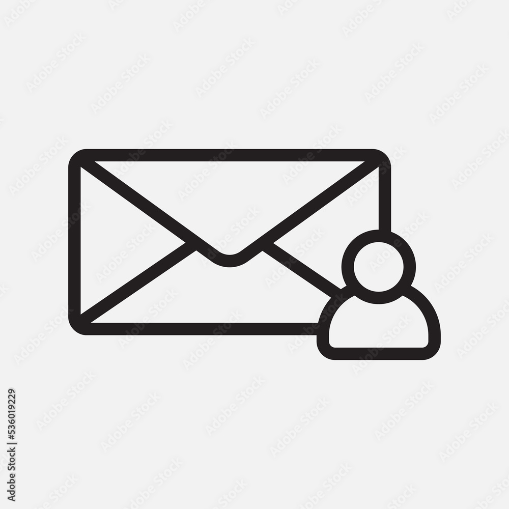 Account email icon in line style about email, use for website mobile app presentation Account email icon in line style about email, use for website mobile app presentation