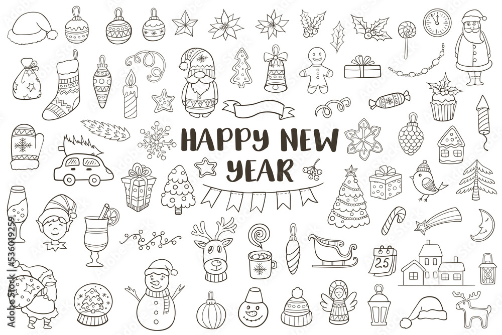 Christmas and New Year Doodles