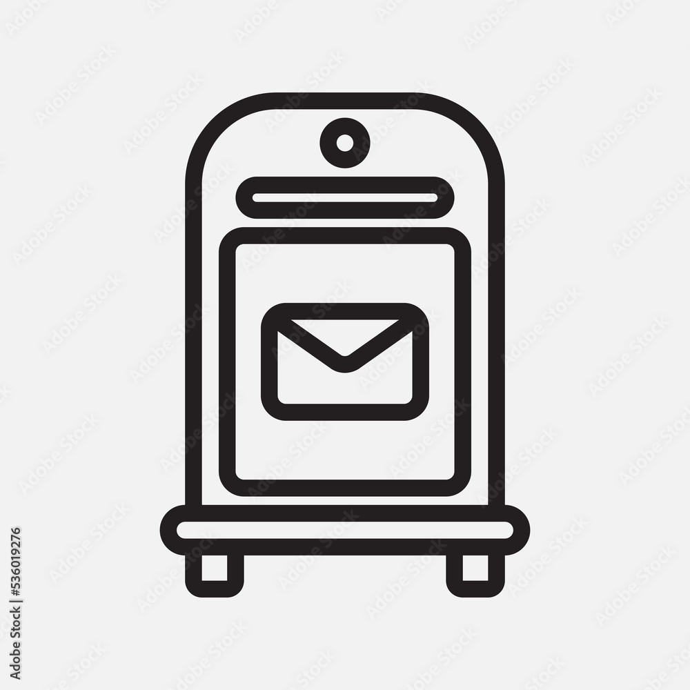Mailbox icon in line style about email, use for website mobile app presentation Mailbox icon in line style about email, use for website mobile app presentation