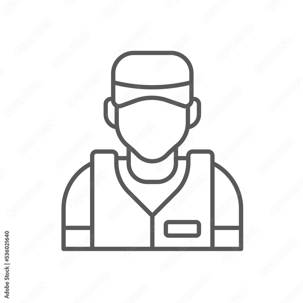 Personal Security line icon. linear style sign for mobile concept and web design