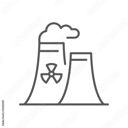 Nuclear power plant line icon. linear style sign for mobile concept and web design
