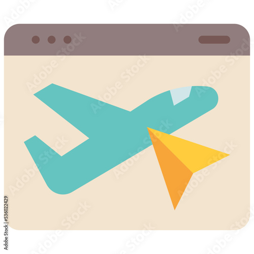 flight booking flat icon