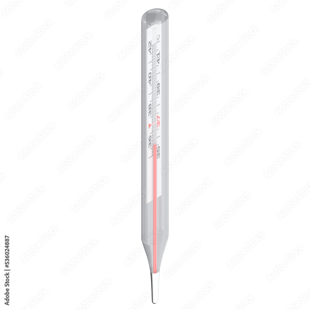 3d rendering illustration of a clinical thermometer 3d rendering illustration of a clinical thermometer