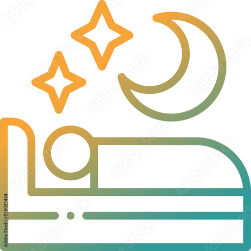 overnight gradient line icon