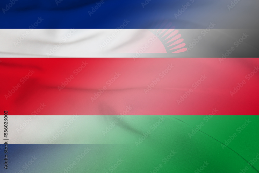 Costa Rica and Malawi political flag transborder contract MWI CRI