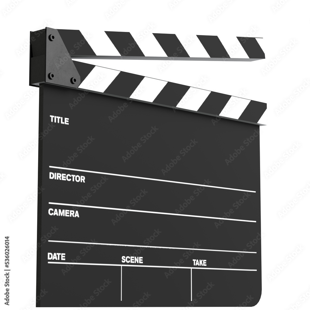 Obraz premium 3d rendering illustration of a clapperboard