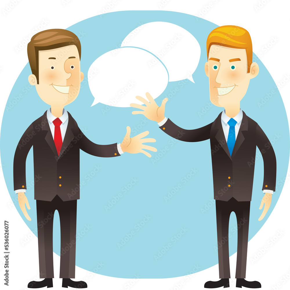 businessman talking cartoon character illustration businessman talking cartoon character illustration