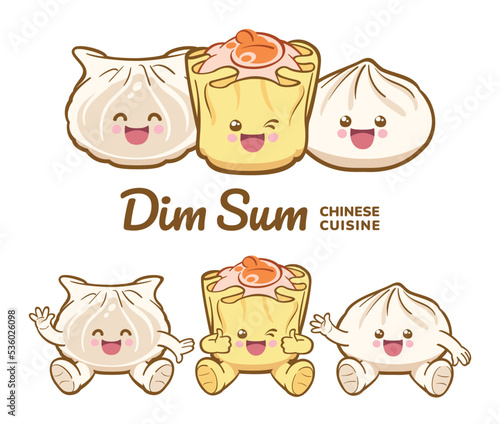Cartoon Character Set of Dim Sum