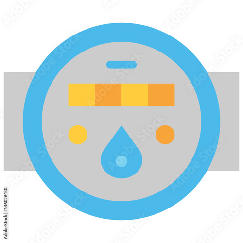 water meter flat icon