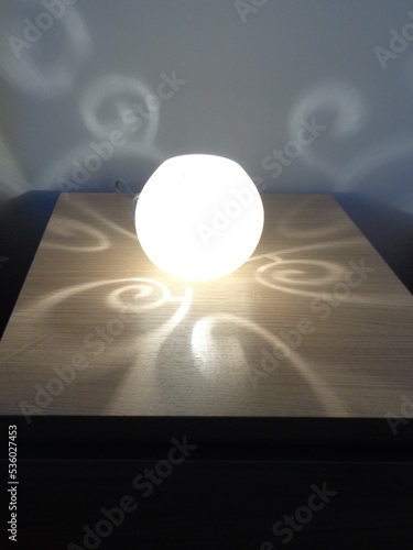 light bulb on the table