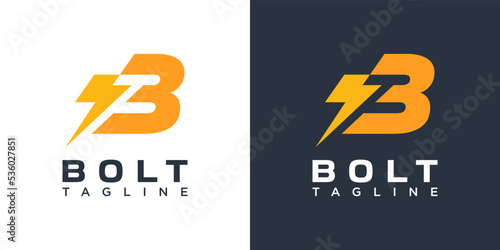Letter B Bolt Logo