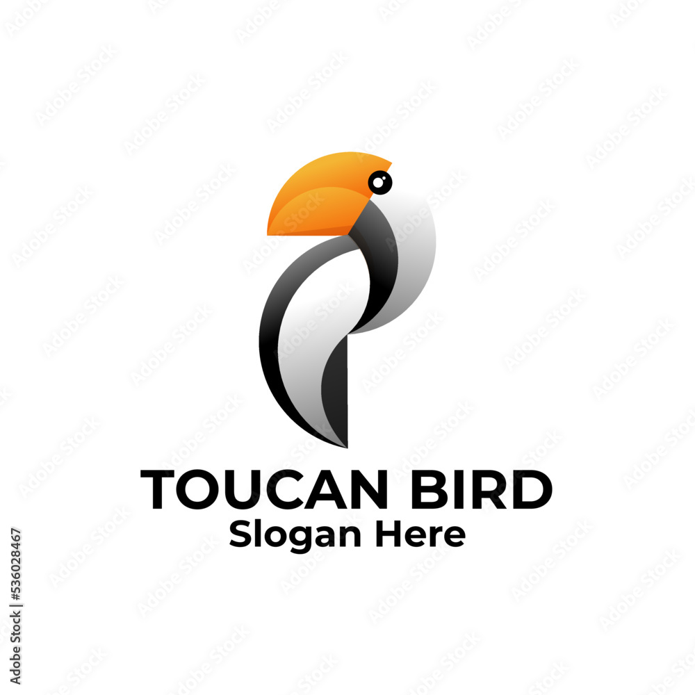 Toucan Bird Gradient Modern Logo Company Vector Template Toucan Bird Gradient Modern Logo Company Vector Template