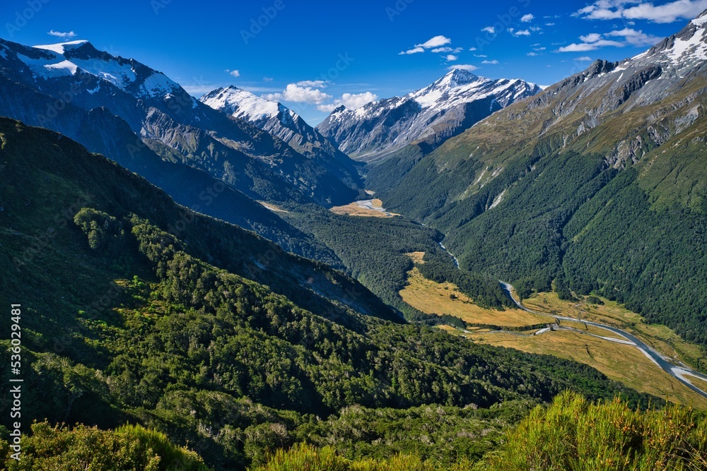Matukituki river valley, Aspiring National Park, New Zealand