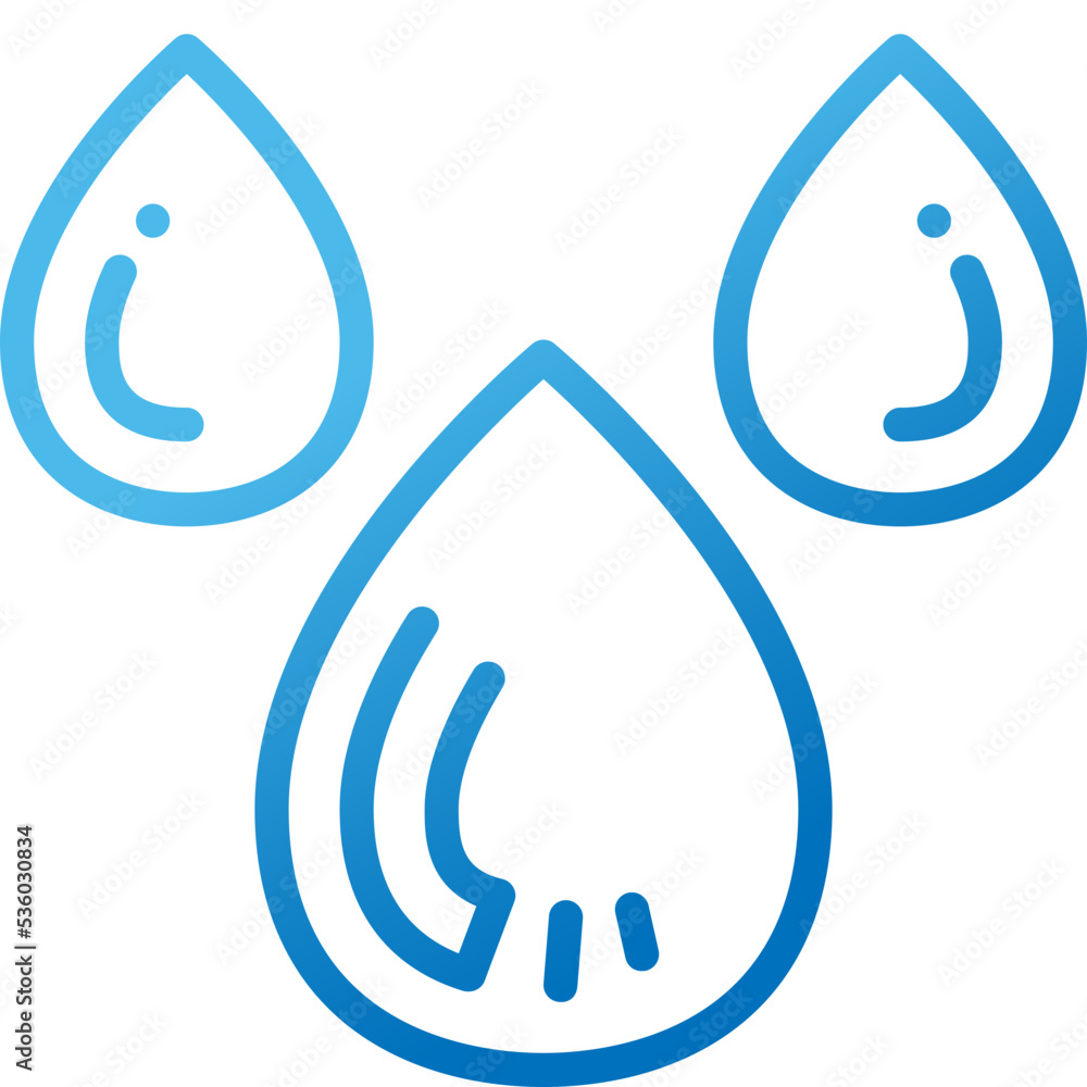 rain drop gradient line icon rain drop gradient line icon