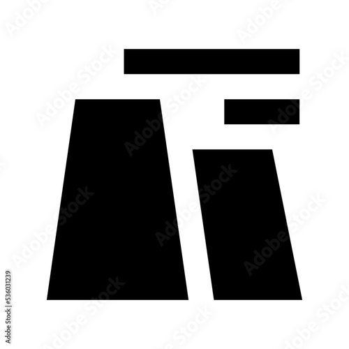 Nuclear Plant Vector Icon