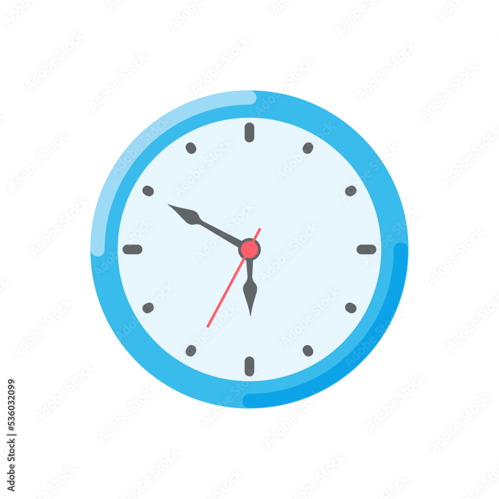 The round clock face shows the scheduled time. The round clock face shows the scheduled time.