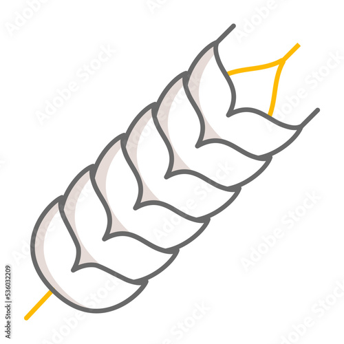 Harvest season Vector Icon Design, Autumn or Fall activities Symbol, Dry weather Sign, Temperate climates Elements Stock illustration, Wheat Concept