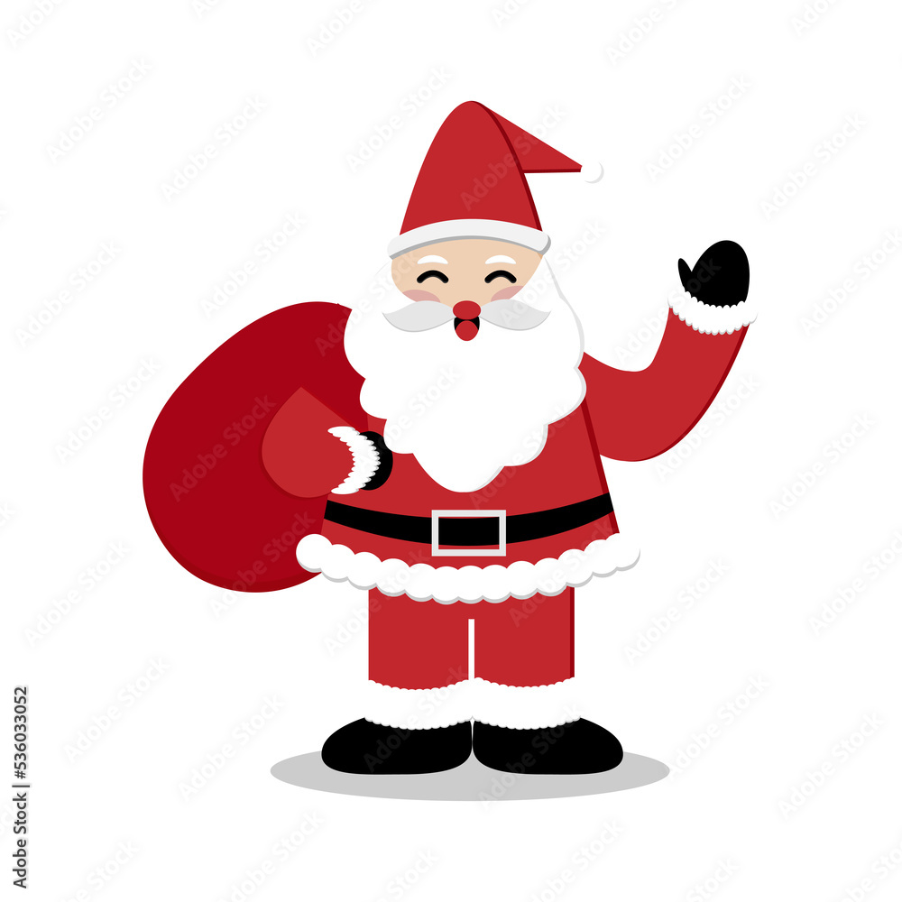 Santa Claus in different poses. Christmas character png Santa Claus in different poses. Christmas character png