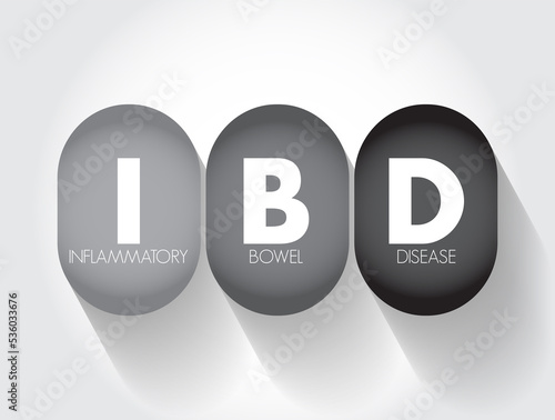 IBD Inflammatory Bowel Disease - group of inflammatory conditions of the colon and small intestine, acronym text concept background photo