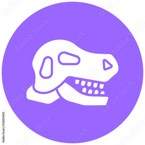 Dinosaur Fossil Icon Style