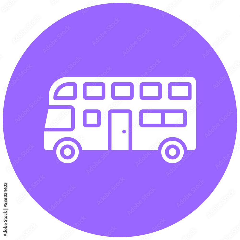 Double Decker Icon Style