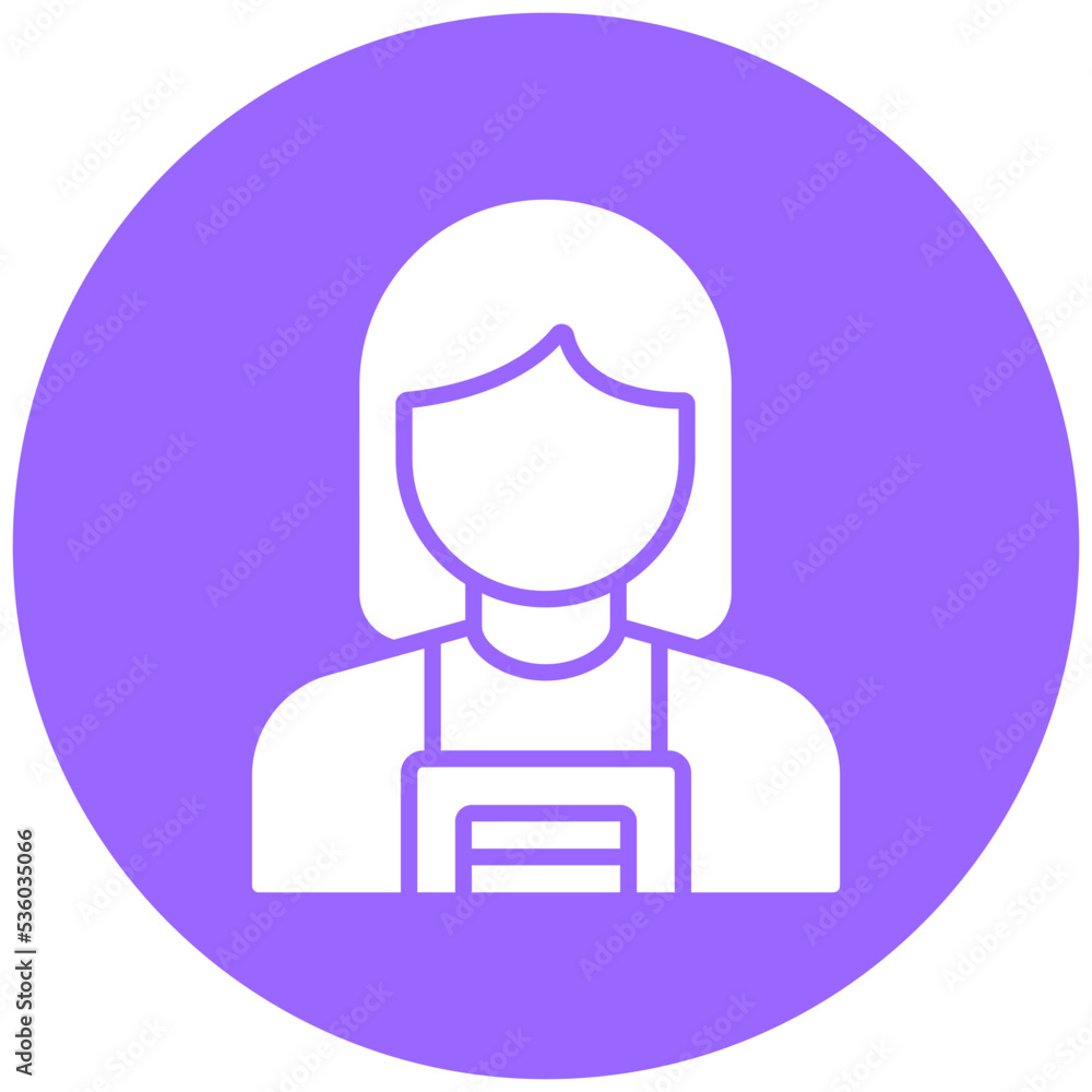 Food Vendor Female Icon Style Food Vendor Female Icon Style