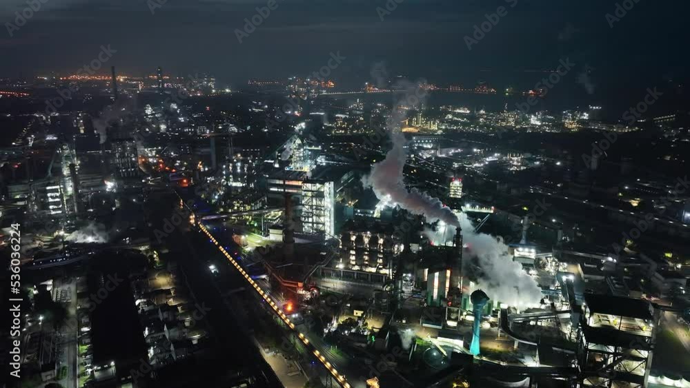 aerial view of chemical plant aerial view of chemical plant